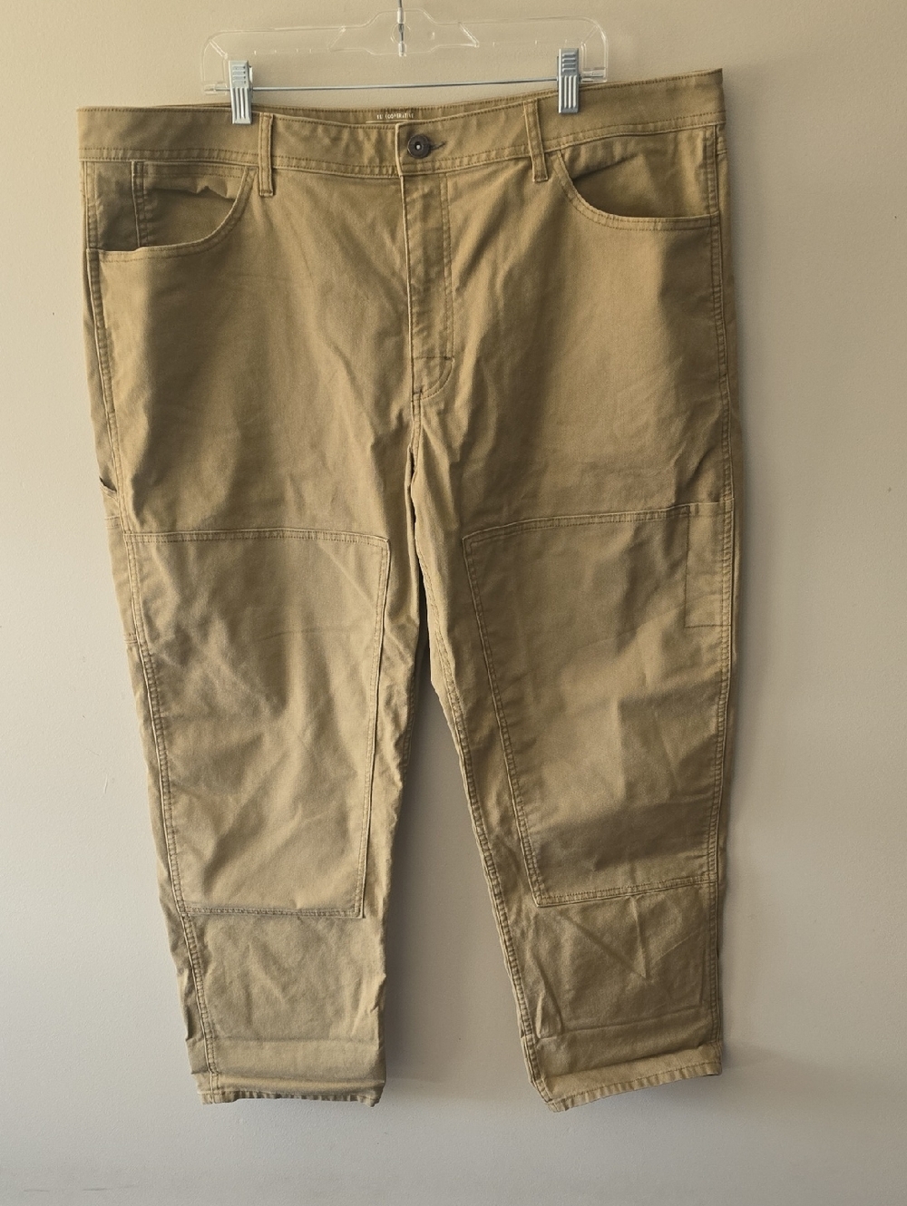 REI 44" x 30" Durable Carpenter Style Denim Pants- Sand Color
